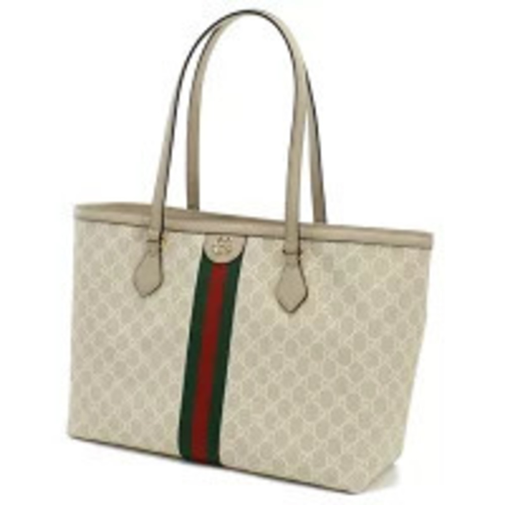 Gucci Cream Tote Handbag Bag OPHIDIA Beige Cream Tan